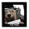 Stupell Industries Dog Dylan Funny Musician Wearing Hat Cityscape Framed Giclee Art